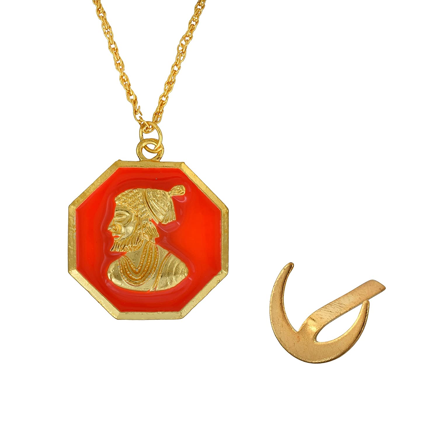 Picture of Beautiful Chhatrapati Shivaji Maharaj Locket with Chandrakor - A Symbol of Pride and Honor